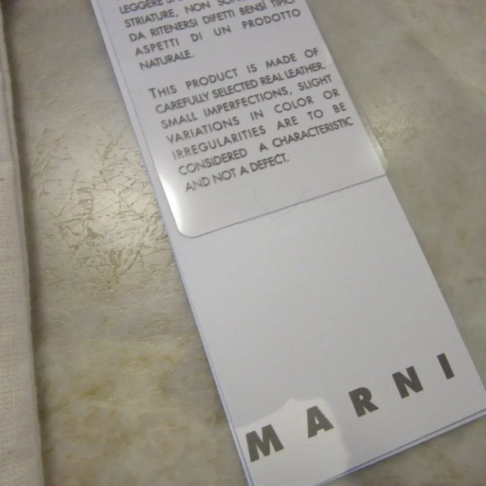 MARNI Zipped Coin & Card Case in Black Saffiano Leather MSRP $395 - Picture 8 of 9